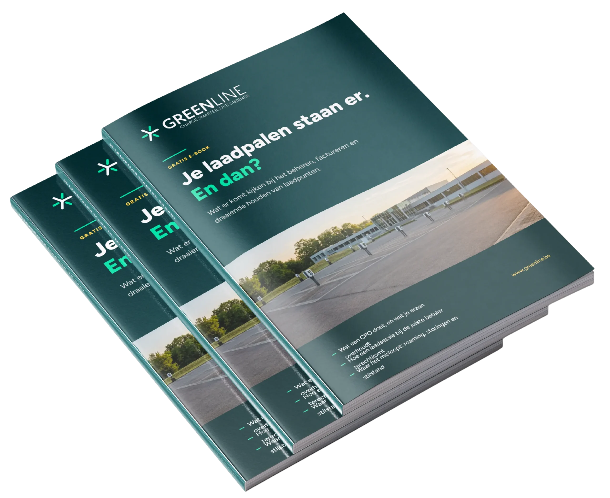 Cover van het Greenline e-book over laadpaalbeheer